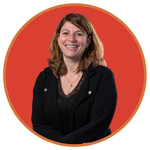 a woman smiling at camera